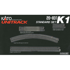 Precision Railroad Models KATO N-GAUGE 10-327 "eurostar" 8 Car Set + Track Set 20-831 K1