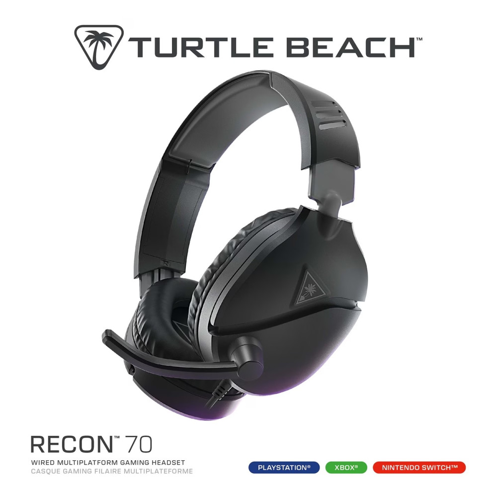 Turtle Beach: Recon 70 - Wired Gaming Headset [XBOX, PS, Switch, PC, Mobile] (Black)