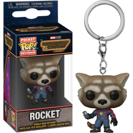 Funko Pocket Pop!: Marvel Guardians of The Galaxy Volume 3 - Rocket Bobble-Head Vinyl Figure Keychain