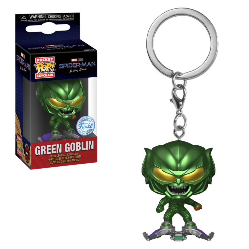 Funko Pocket Pop!: Marvel Spider Man No Way Home S3 - Green Goblin (with BMB) Bobble-Head Vinyl Keychain