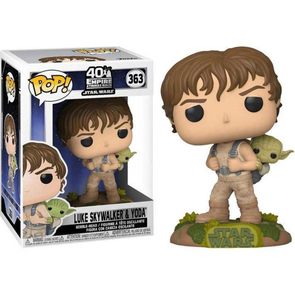 Funko Pop! Disney Star Wars: 40Years Empire Strikes - Luke Skywalker & Yoda #363 Bobble-Head Vinyl Figure