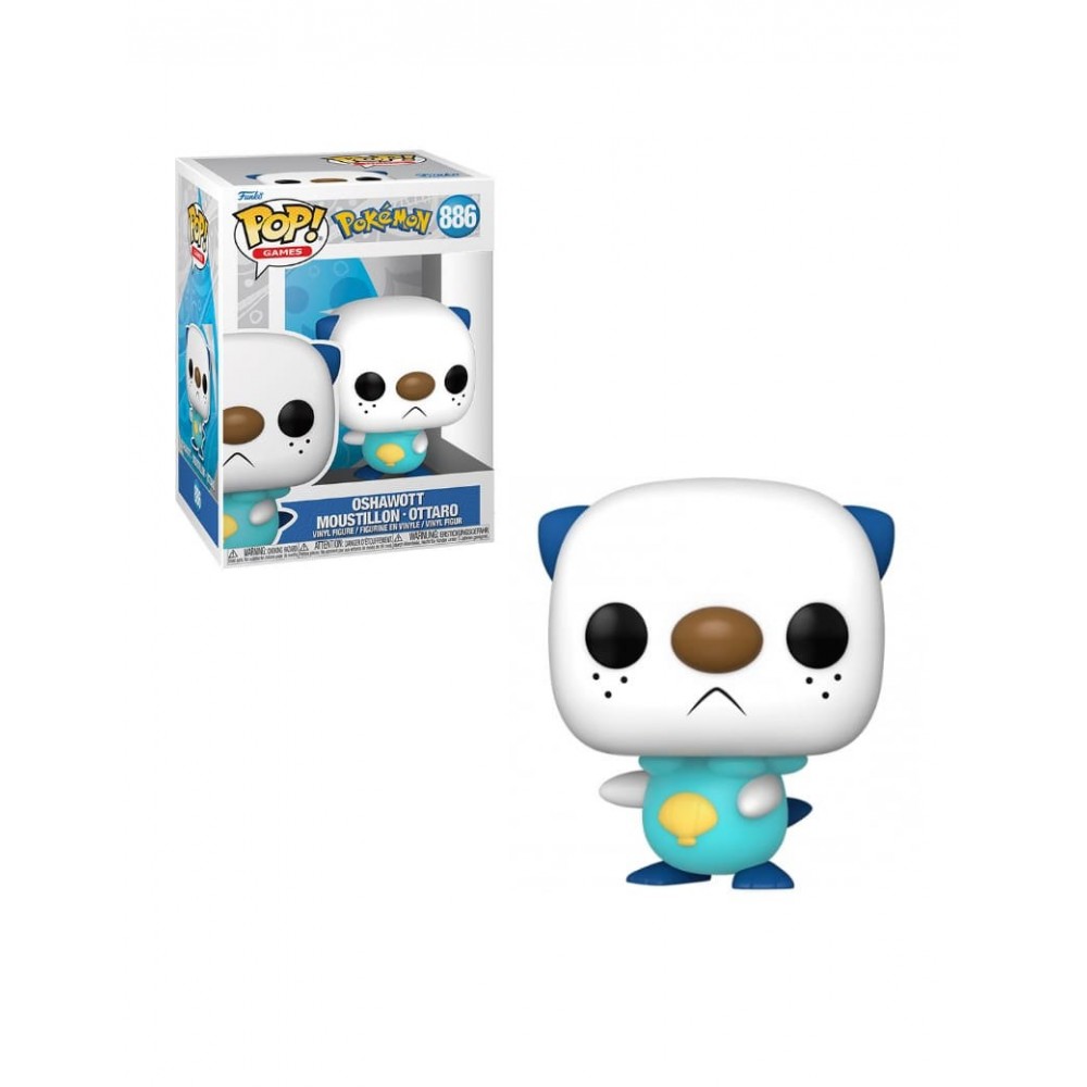 Funko Pop! Games: Pokemon - Oshawott Moustillon Ottaro #886 Vinyl Figure