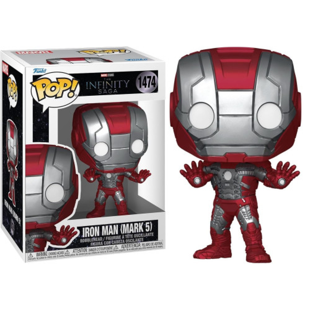Funko Pop! Marvel: The Infinity Saga - Iron Man (Mark 5) #1474 Bobble-Head Vinyl Figure