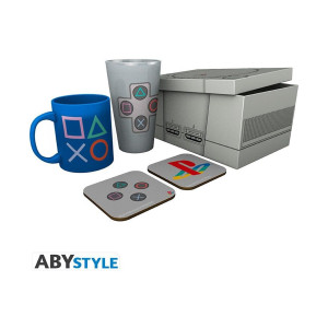 Abysse Playstation - Classic 2019 Pack Glass XXL, Mug and 2 Coasters