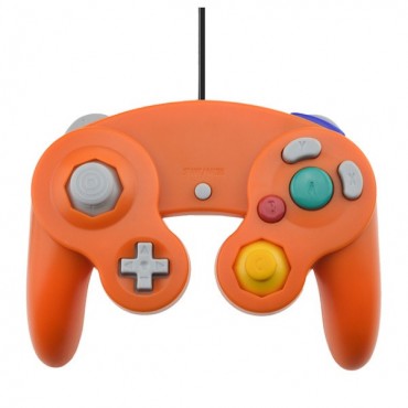 GAMECUBE CONTROLLER FOR WII AND GAMECUBE ORANGE COLOR