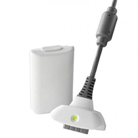 XBOX 360 BATTERY AND CABLE WHITE