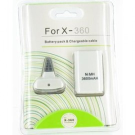 XBOX 360 BATTERY AND CABLE WHITE