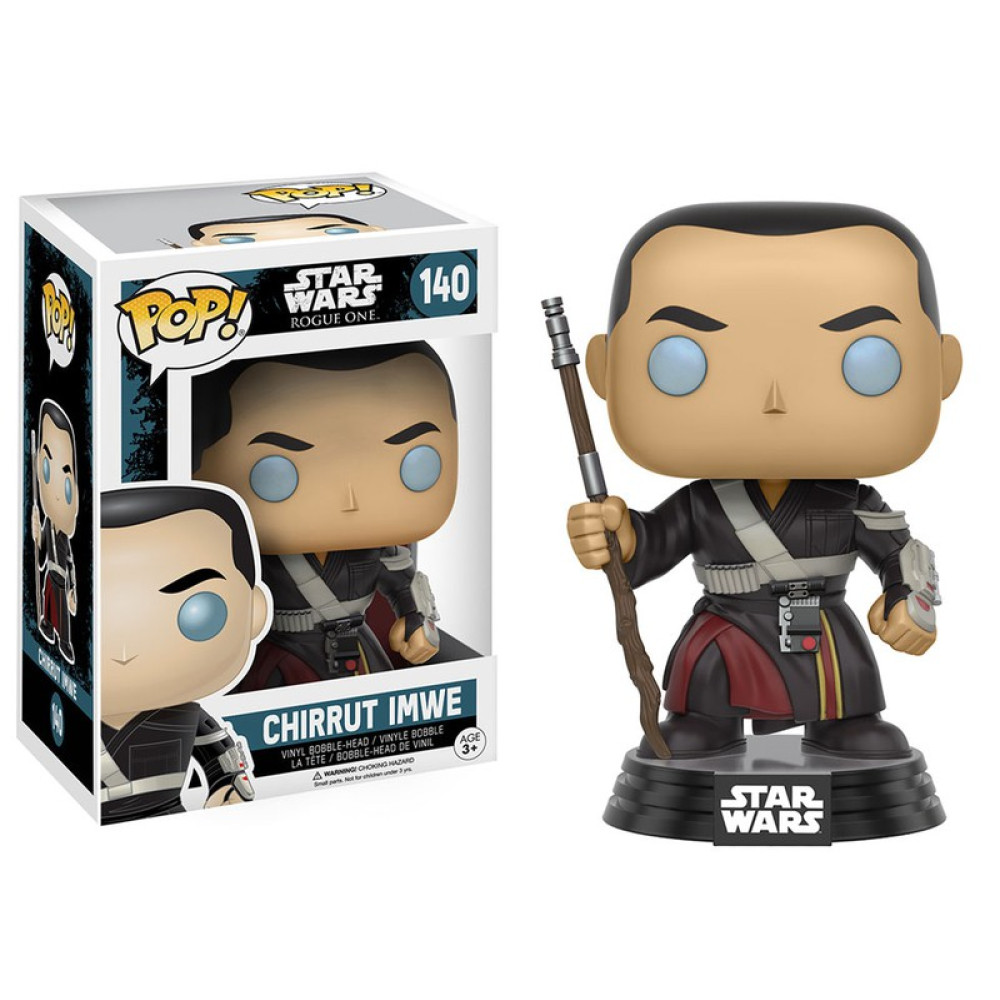POP! STAR WARS - CHIRRUT IMWE #140 BOBBLE-HEAD FIGURE