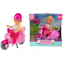 Mini doll with scooter and helmet "Cute Girl"