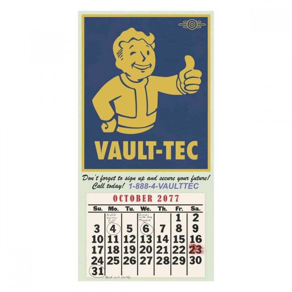 FALLOUT VAULT-TEC CALENDAR POSTER
