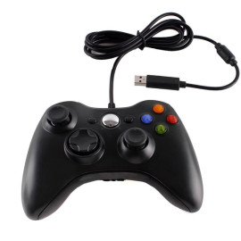 XBOX 360 WIRED CONTROLLER 3RD PARTY BLACK