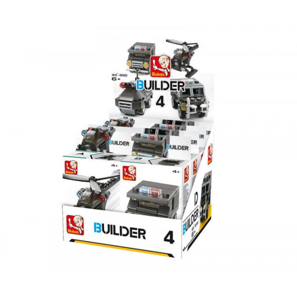 luban Builder Police 4 dažādi seti. Cena par katru.